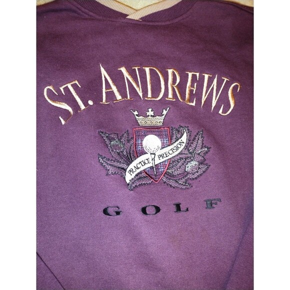 Saint Andrews XL Purple Sweatshirt By Great American Lakes And Timbers - Picture 2 of 5